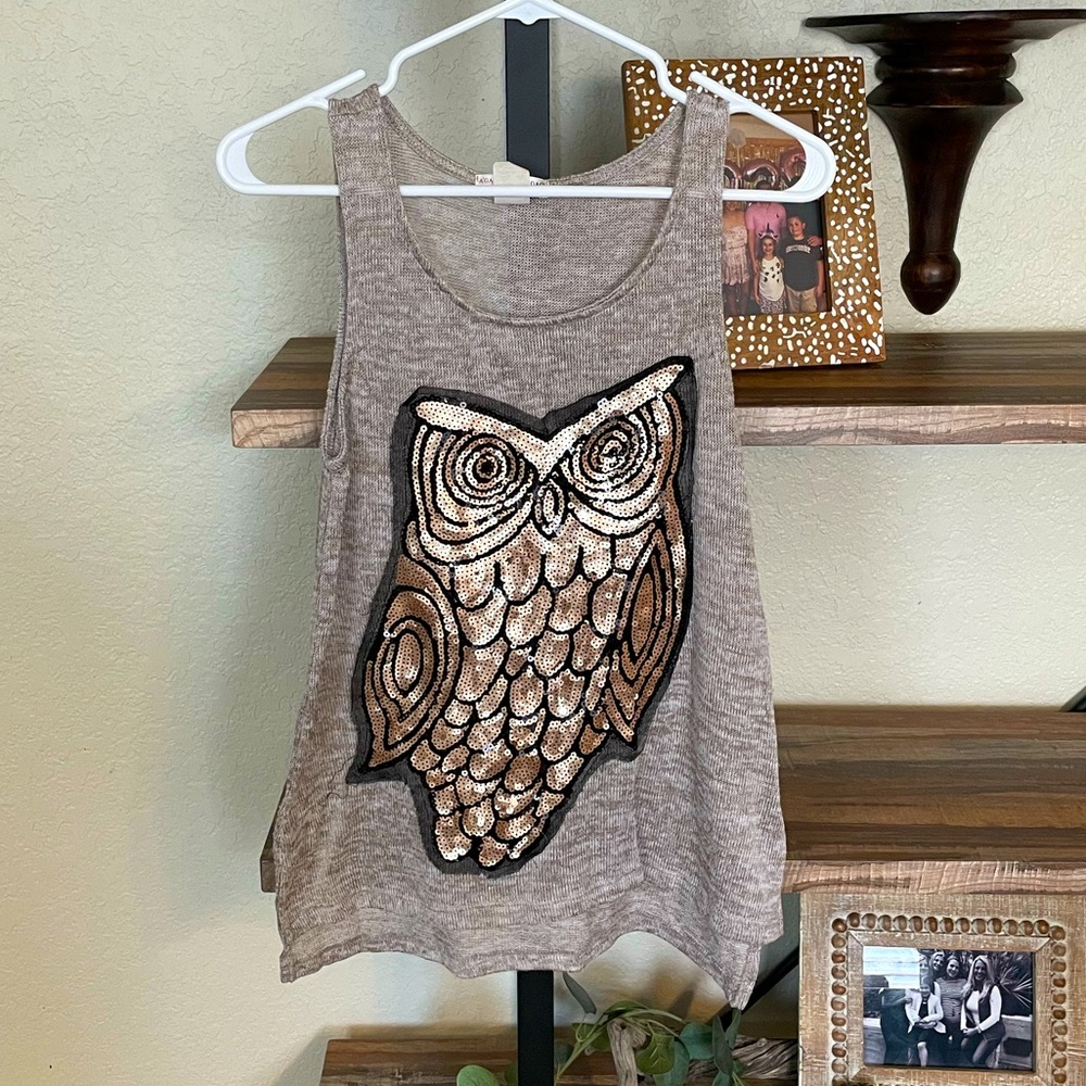 Agaci Owl Tank Top Size Small